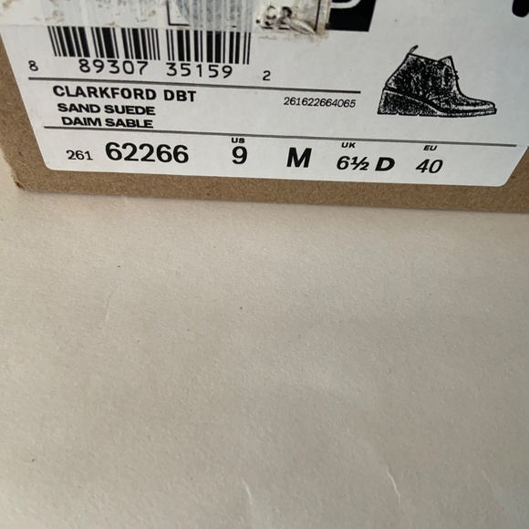 Clarks Clarkford DBT Sand Suede Chukka Ankle Boots Beige Wedge heel Booties 9 - Picture 13 of 14